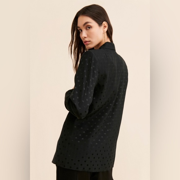 New Anthropologie x Keepsake Promise Polka Dot Blazer Size Small Black - Picture 2 of 8